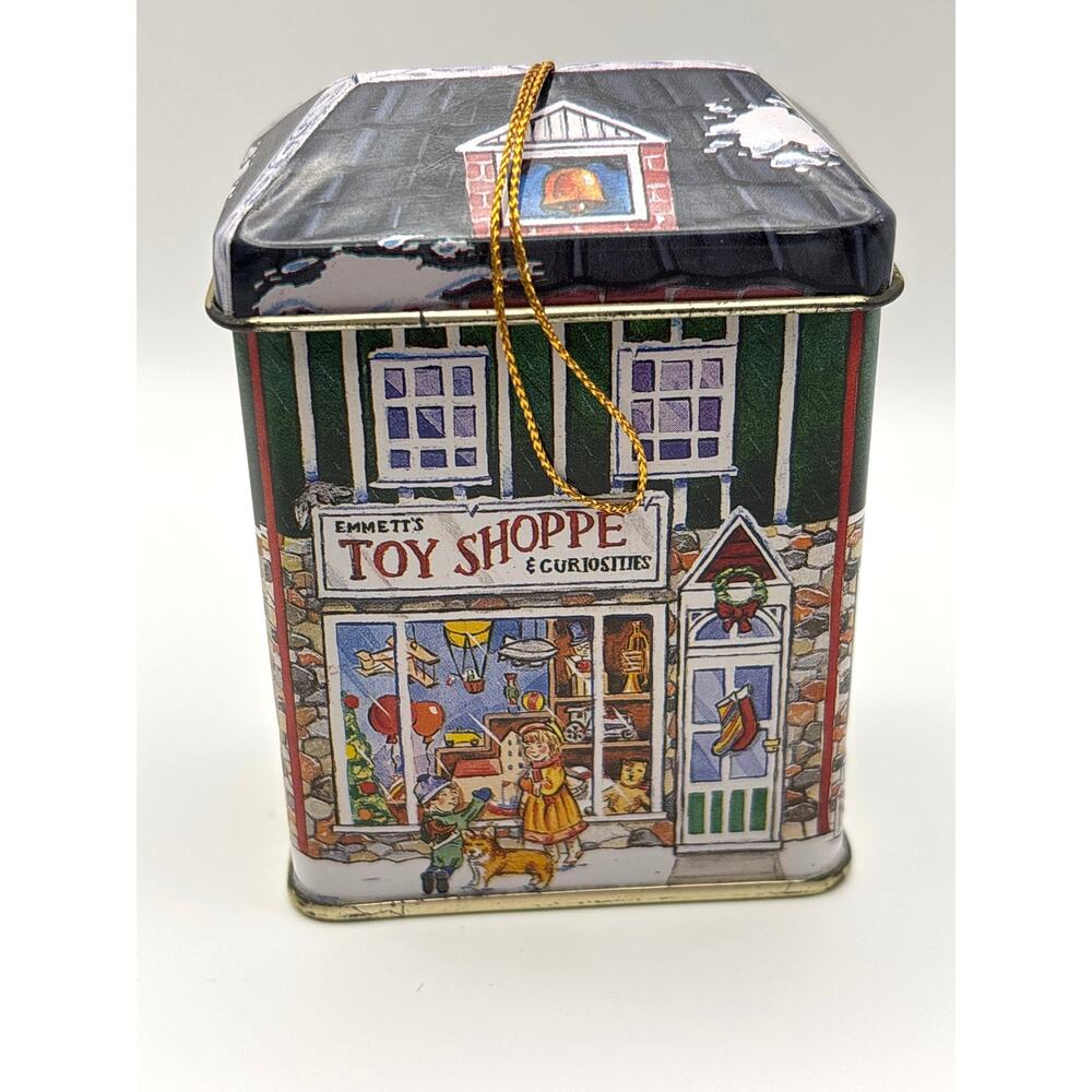 Emmetts Toy Shoppe, Holiday Decorating Tin, Tree Ornament, Christmas Decor